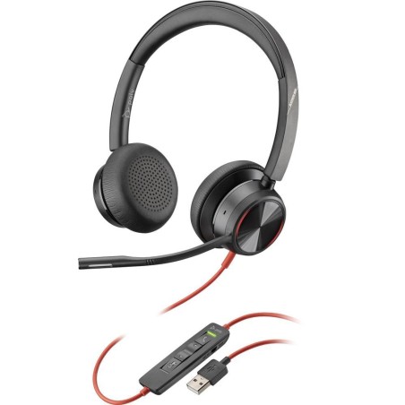 Poly BLACKWIRE 8225 BW8225 USB-A Headset - Premium Sound Quality and Noise Cancellation | Model: 214406-01